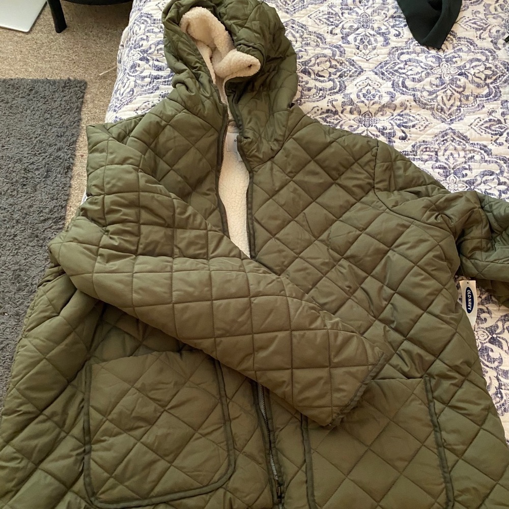 Green Sherpa utility jacket